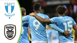 Malmo FF vs PAOK  Extended Highlights amp All Goals 2024 HD [upl. by Merline479]