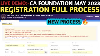 CA Foundation May 2023 Registration Full Process  How To Register CA Foundation CA Course register [upl. by Idola]