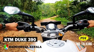 OFF Road Riding in Rainforest Kerala KTM DUKE 390  POV  2024 [upl. by Asilef]