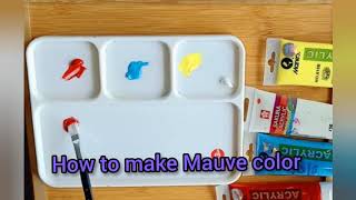 How to make Mauve color  How to make purple color mixing primary colour [upl. by Notsirb]