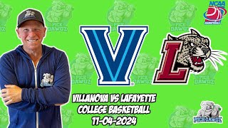 Villanova vs Lafayette 11424 Free College Basketball Picks and Predictions  NCAAB Pick [upl. by Callida]