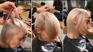 Beauty Short Layered Bob Womens Haircut Full Tutorial Textured amp Precision Cutting Techniques [upl. by Cyrilla]