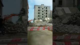 Excavators Demolishing Illegal Buildings Demolition ConstructionAction [upl. by Rebmit]