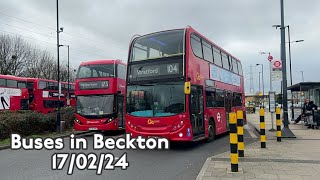 Buses at Beckton Bus Station 170224 fortheloveofbuses [upl. by Asecnarf]