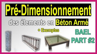 Pré dimensionnement des éléments en Béton Armé [upl. by Losyram492]