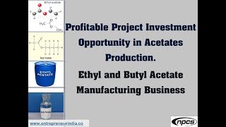 Profitable Investment Opportunity in Acetates Production  Ethyl amp Butyl Acetate Manufacturing [upl. by Rex]