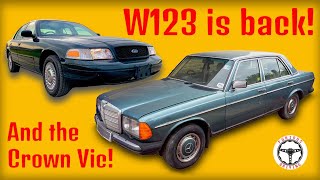 Christmas Faffing  Mercedes W123 and Crown Vic action [upl. by Nnylekoorb]