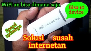 Modem wifi 4g LTE all operator Solusi susah sinyal internet [upl. by Agostino]