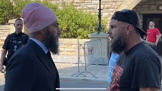 Jagmeet Singh almost goes violent on Canadian citizen [upl. by Adnohral]