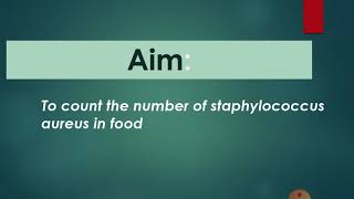 Enumeration of staphylococcus aureus فحص وجود الستاف اوريوس في الغذاء [upl. by Sybil]