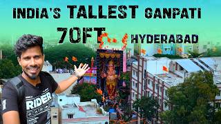 KHAIRATABAD GANESH 2024 DRONE SHOTS  Indias Tallest Ganpati 70ft Hyderabad Khairatabad [upl. by Assile]