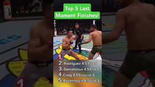 Top 5 Last Moment Finishes top ufc shorts [upl. by Atnim117]