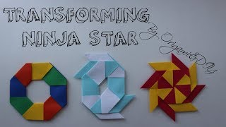 Origami Transforming Ninja Star Easy and Fast  Tutorial for beginners [upl. by Lorianna761]