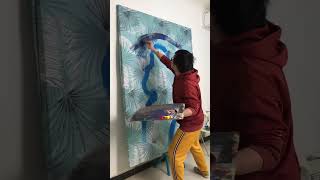 CostEffective Painting Canvas 😂🎨 funny artactivities painting [upl. by Ireg]