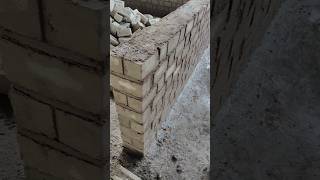 how to laying flyash bricks 🧱 flyash bricks se chunayi kaise kre brickwork building isbt viral [upl. by Yruj]