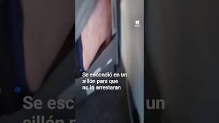 Sospechoso se escondió en un sillón para que no lo arrestaran [upl. by Allisan]