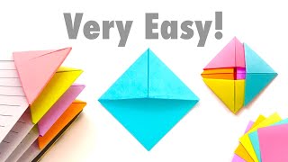 Easy DIY Paper Bookmark  Sticky Note Origami Easy [upl. by Cromwell594]