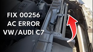 Fix Audi A6 C7 20122018 No AC Error Code 00256 DIY AC Pressure Sensor Replacement [upl. by Alamat]