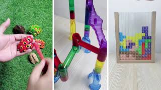 ASMR Video with jingle bells beads balls wooden toys marble run and other [upl. by Kirschner]