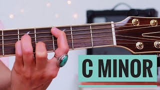 C minor Cm Chord  Beginner Guitar Lesson [upl. by Cud]