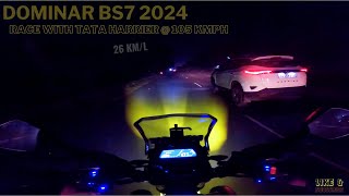 All New Bajaj Dominar 400 Black BS7 2024 Night Performance  Features amp Top Speed  1st moto vlog [upl. by Lait605]