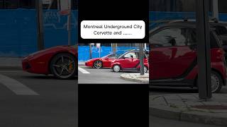 Montreal Underground City  two red cars  a corvette and … shorts [upl. by Anehsat414]