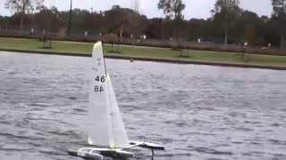 3 radio control sailing multihulls hydrofoiling [upl. by Jaymie766]