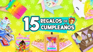 15 REGALOS FÁCILES DE CUMPLEAÑOS 🎂 Manualidades para regalar ✂️ Craftingeek [upl. by Morly668]