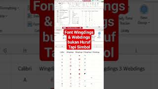 Font Wingdings amp Webdings Jenis font symbol excel shorts exceltutorial exceltips exceltricks [upl. by Aihsrop]