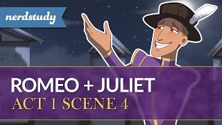 Romeo and Juliet Summary Act 1 Scene 4  Nerdstudy [upl. by Eey441]