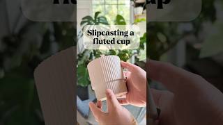 Slipcasting a fluted cup pottery handmade ceramics [upl. by Arikat]