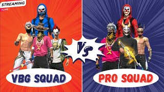 Free Fire🔥Veeru Bhai is Live🔴  My Squad Vs Pro😎 Squad  Get Ready Guys😍😍Please Do Support Guys❤️ [upl. by Meredi]