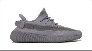 Yeezy 350 V2 Steel Grey Unboxing direct from Confirmed [upl. by Asemaj]