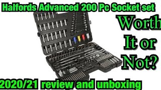 202021 Halfords Advanced 200 Pc Socket set review and look over worth it or not [upl. by Nance473]