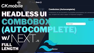 How to create Combobox Autocomplete with headless UI with Nextjs  React Recoil [upl. by Davidde]