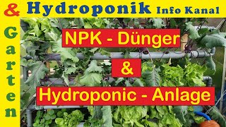 NPK Dünger in Hydroponik Anlage einsetzen und dosieren Gemüse düngen mit Nährstoffdünger [upl. by Meakem664]