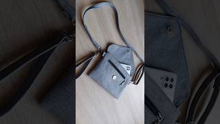 DIY Cell phone crossbody bag The full tutorial is on my channel bagtutorial recycling denimbag [upl. by Nosrej]