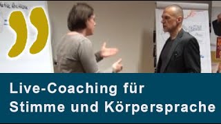 LiveCoaching für Stimme und Körpersprache [upl. by Tihw]