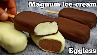 How to Make MAGNUM ICE CREAM at Home Eggless Without Condensed Milk [upl. by Tema]