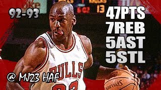 Michael Jordan Highlights vs Bucks 19930416  EFFORTLESS 47PTS [upl. by Sirroned]