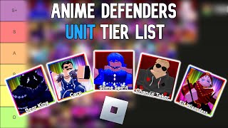 Anime Defenders Unit Tier List  Roblox Tier Lists [upl. by Christan361]