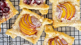 Do you have puff pastry and 7 minutes Make delicious Danishes with readymade puff pastry [upl. by Elkin]