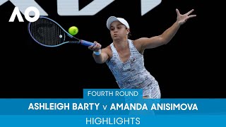 Ashleigh Barty v Amanda Anisimova Highlights 4R  Australian Open 2022 [upl. by Egas]