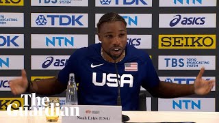 World champion of what Noah Lyles takes swipe at NBA players [upl. by Notnilc]