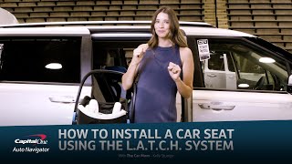 How to Install a Car Seat Using the LATCH System With The Car Mom  Capital One Auto Navigator [upl. by Neelrac]