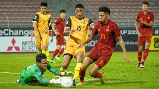 Brunei DS vs Thailand AFF Mitsubishi Electric Cup 2022 Group Stage Extended Highlights [upl. by Riki]