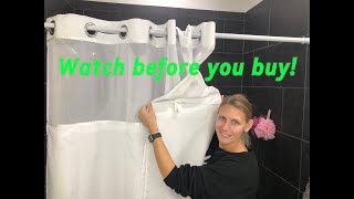 Hookless Shower Curtain Liner Replacement Review [upl. by Aicnatsnoc]