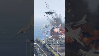 Today Iranian F15 Take Down Lots Of Cluster Bombs On Isreali Navy Aircraft Carrier Gta5 [upl. by Deina]