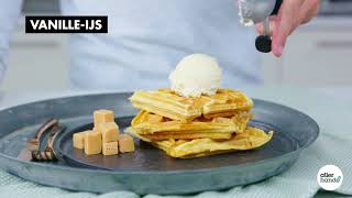 Fudgewafels met vanilleijs  Allerhande [upl. by Dualc]