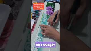 Pintando com stencil  toalhas pintadas jucineidebraga [upl. by Corley]